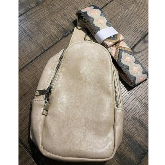 KFXFENQ Women Leather Sling Crossbody Backpack main image 6